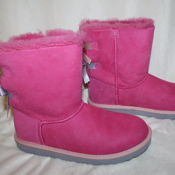 NIB UGG BAILEY BOW YOUTH 6 WOMEN'S 8 WATER RESISTANT SUEDE SHEARLING BOO… - Picture 8 of 9